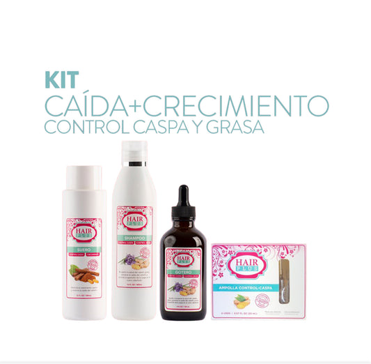 Shampoo, Acondicionador, Suero 16oz Ampollas Control Caspa 6pcs