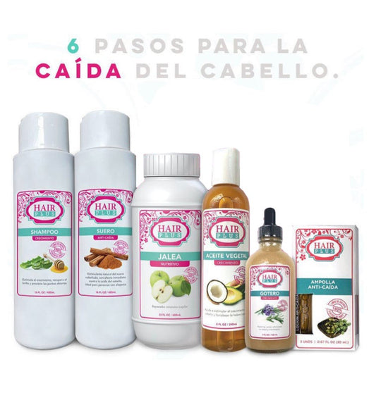 Kit 6 pasos para la caída del cabello